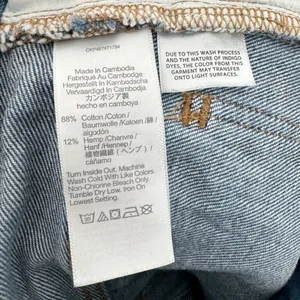 Madewell Jeans‎ Size 23 Indigo Dark Worn High Rise Baggy Straight Leg Minimalist thumbnail 6