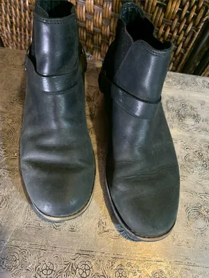 Teva Black Leather Booties Size 6.5 thumbnail 2