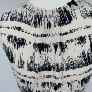 Anthropologie‎ Deletta Dress Small Black White Striped abstract Jersey Stretch S thumbnail 3