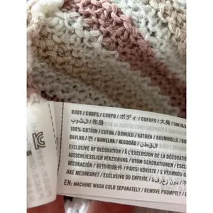 Hollister Crochet Knit Striped Knit Bell‎ Sleeve Square Neck Crop Sweater Small thumbnail 8