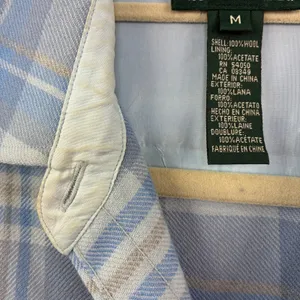 Lauren Ralph Lauren Wool Blue Plaid Button Down‎ Shirt Jacket Women M Classic thumbnail 6