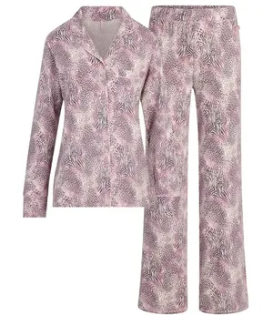SKIMS Sleep Long Sleeve Pajama Set Bloom Mini Multi Animal M NWT thumbnail 1