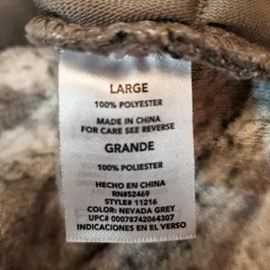 {L} Grizzly Sherpa Gray Black Quarter Zip Pullover Jacket thumbnail 5