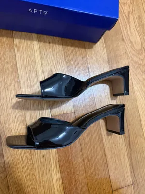 Apt. 9 size 9 black heels Tammy women’s open back mule heel shoes thumbnail 6