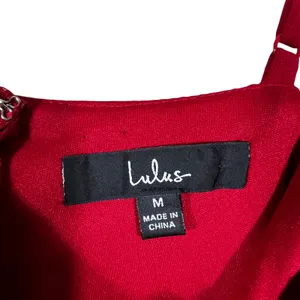 Lulus Crisscross Cutout Solid Midi Bodycon Dress Red Sexy Formal Size M thumbnail 5