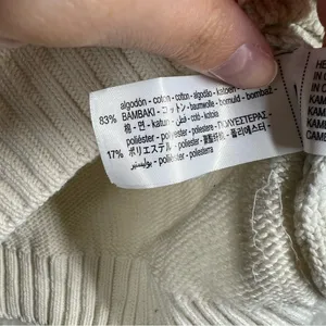 Zara Cream Cotton Blend‎ Knit Sweater Vest thumbnail 4