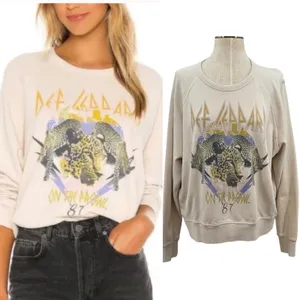 Daydreamer Def‎ Leppard On The Prowl 1987 Sweatshirt Beige Cream Size Medium thumbnail 2