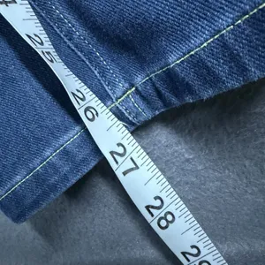 Halara Jeans Womens L Petite Blue Medium Wash Mid Rise Straight Stretch Denim thumbnail 9