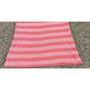 Old Navy‎ Vintage Women's Pink White Stripped V Neck Short Sleeve Tee Size Large thumbnail 4