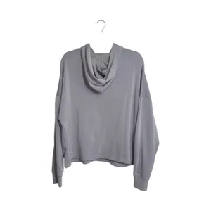 Maurices Scuba Hooded Sweatshirt Light Gray Pullover Loungewear thumbnail 5