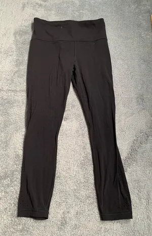 Athleta black Elation Laser Cut 7/8 Leggings small thumbnail 1