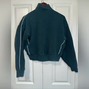 Athleta Forever Fleece 1/2 Zip High Hip Piping Sweatshirt S thumbnail 5