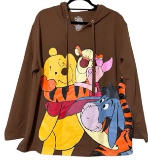 Disney Winnie the Pooh and friends size medium hooded sweatshirt thumbnail 1