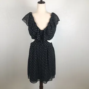 Y2K vintage speechless polkadot cut out dress L‎ thumbnail 2