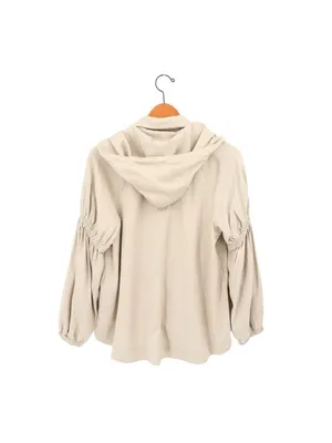 AllSaints Cherry Jacket in Barley Beige Hooded Zip Front S All Saints thumbnail 8