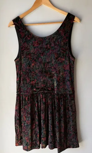 Free People Floral Velvet Dress thumbnail 1