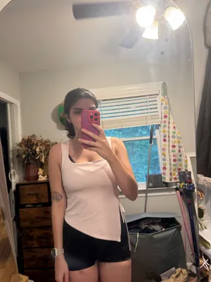 Gaze light pink asymmetrical top thumbnail 3