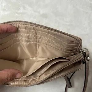 Coach Tan and Pink Signature Wristlet Clutch thumbnail 7