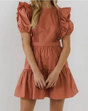 English Factory Dress Mini puff sleeves thumbnail 1