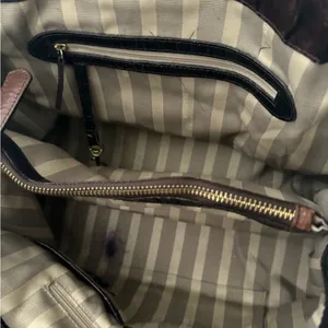 Brahmin Elisa Hobo‎ Sachel Bag Croc Embossed Leather Charm & Tassel thumbnail 13