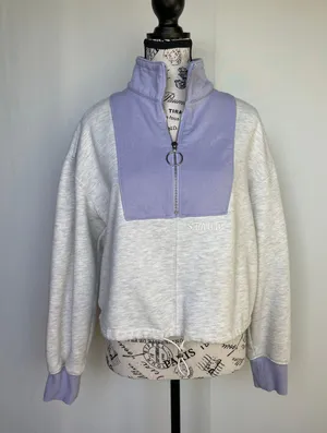 Alys colorblock cotton-blend half-zip sweatshirt sweater size S small thumbnail 7