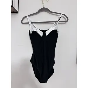 NWT Quince Black & White Italian Underwire One-Piece Swimsuit Size Small thumbnail 2