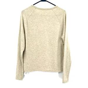 Wilfred Free size small long sleeve shirt‎ top oatmeal tan color crew neck thumbnail 2