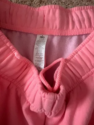 alo bubble gum pink shorts thumbnail 2