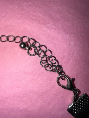 Silver & Black Choker Necklace thumbnail 2