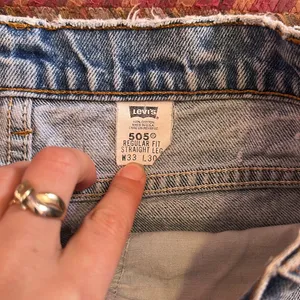 VTG LEVIS 505 CLASSIC heavy distressed DENIM CUT OFF SHORTS ORAGE TAB thumbnail 6