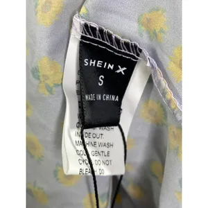 Shein X Womens Purple Sunflower Babydoll‎ Mini Dress Size S Sweetheart Sundress thumbnail 5