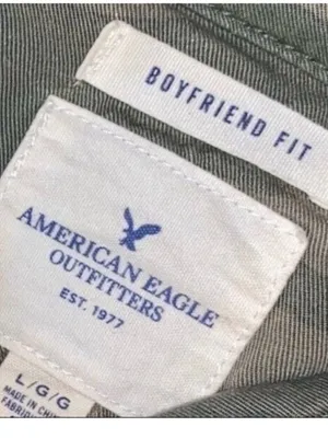 American eagle outfitters green camo camouflage button up button down shirt top thumbnail 4