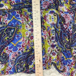 Lightweight short romper with short sleeves and pockets button front paisley NEW thumbnail 3