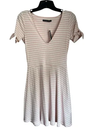 Abercrombie & Fitch Pink & White Cotton Blend‎ Skater Dress Size Small NWT thumbnail 1