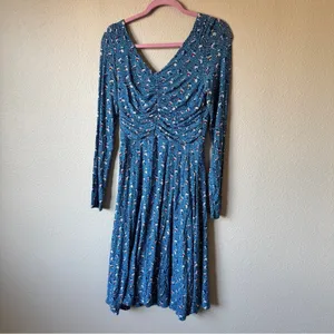 Boden Blue Surplus Print Georgia Mini Dress Womens 10 Casual Comfort Summer thumbnail 9