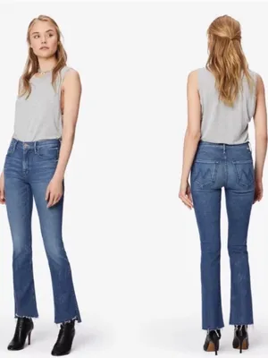 Mother The Runaway Step Fray Jeans in Runaway Train 26 thumbnail 2