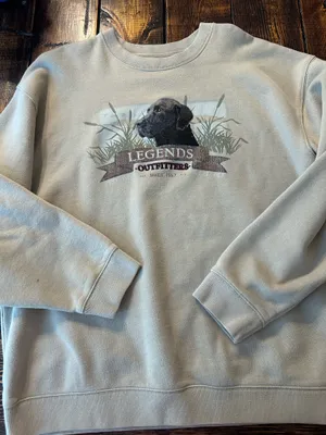 Vintage Dog Sweatshirt Tan Size XL thumbnail 1