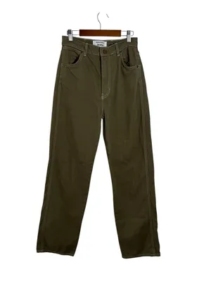 Reformation Cowboy High Rise Straight Jeans Kalamata Green Size 26 thumbnail 9