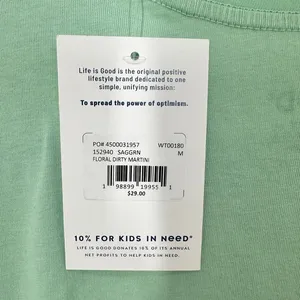 Life is Good Floral‎ Martini Talk Dirty To Me Graphic T Shirt Light Green Medium thumbnail 3