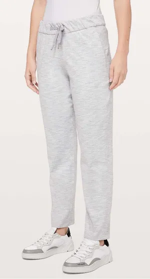 Lululemon On The Fly Pant Grey and White Drawstring size 4 Small thumbnail 1