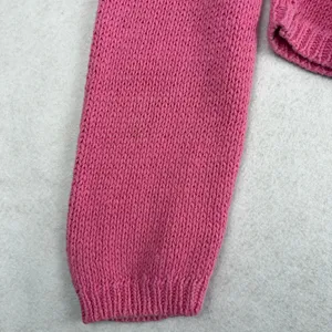 VTG Pierre Cardin Knit Cardigan Women's XL Pink Crop Linen Coquette Preppy Y2K thumbnail 12