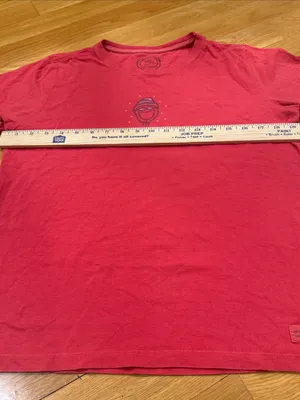 Life is good women’s right on short sleeve shirt size medium. thumbnail 2