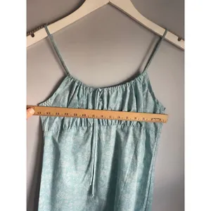 Vintage Roxy Y2K Blue Floral Cotton Mini Dress Empire Waist Made in USA Y470AST1 thumbnail 3