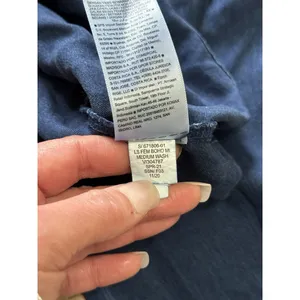 Old Navy Women Medium Dress‎ Blue Chambray Long Sleeve Loose Western Country thumbnail 9