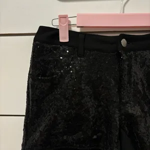 Y2K Black Sequin Micro Mini Shorts Size 27 thumbnail 3