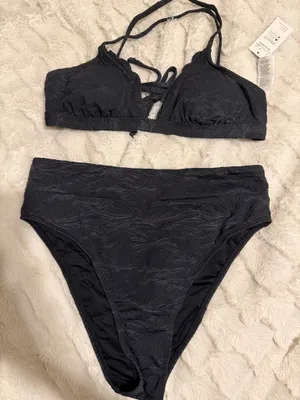 NWT CUPSHE floral embossed bikini thumbnail 6
