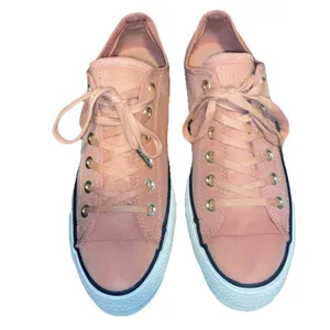 Converse Chuck Taylor All Star Platform Low Pink Lace - Up Sneakers Size 8.5 EUC thumbnail 2