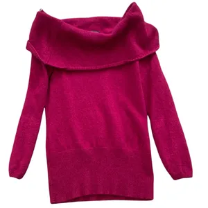White House Black Market Fuchsia Pink Cowl Neck Pullover Knit Sweater thumbnail 1