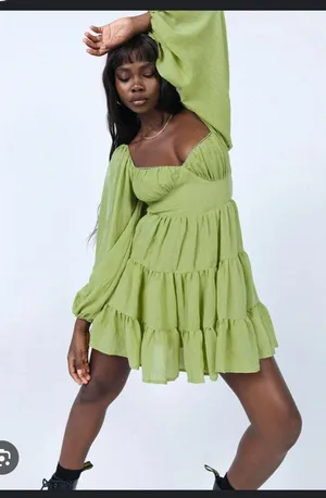 Green Princess Polly Mini Dress thumbnail 2