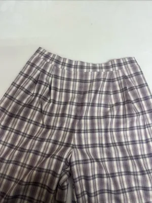 No Boundaries Mauve Plaid Wide-Leg Pants These run big I’m a M/L and they fit me thumbnail 3